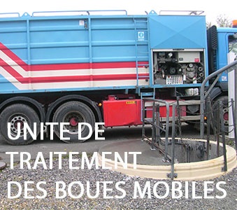 Unit de traitement des boues mobile